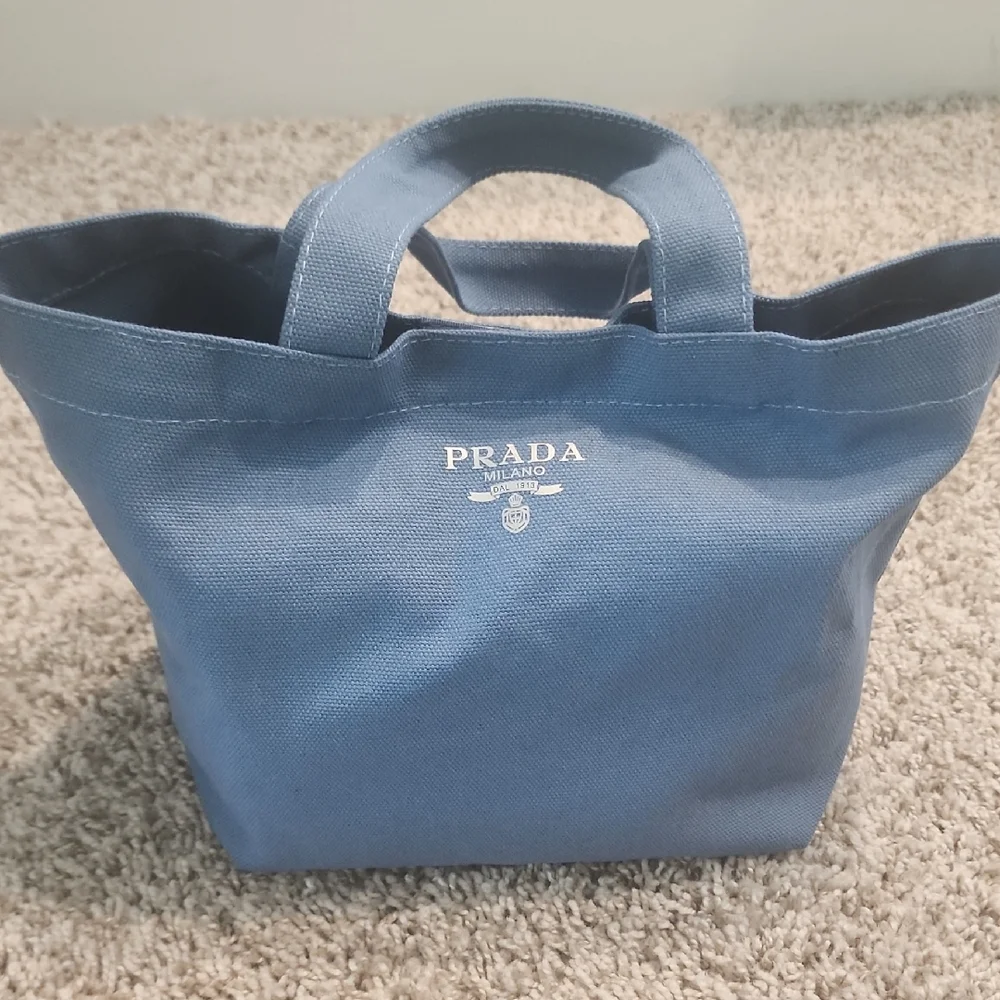 Prada Navy Canvas Handbag - Picture 3 of 11